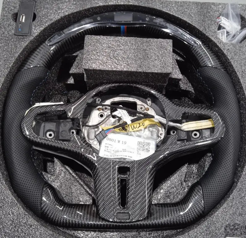 Carbon Fiber LED Sports Steering Wheel