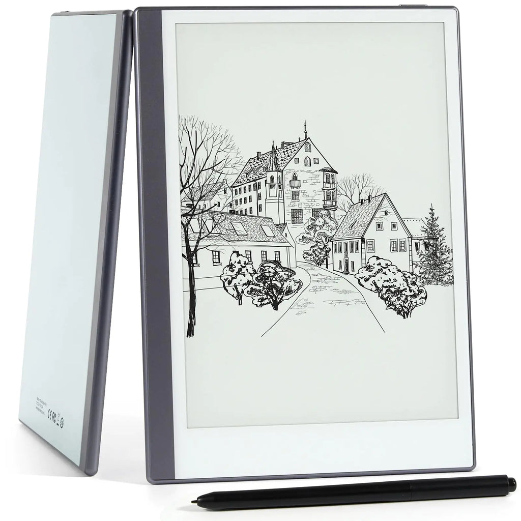 Android E-Ink ePaper Tablet Paperwhite eBook Reader Digital Notebook for Note Taking Drawing Paper White Graphics Notepad with Stylus and Case Cloud Sync and Screen Casting - Model Mini 9.7" Silver